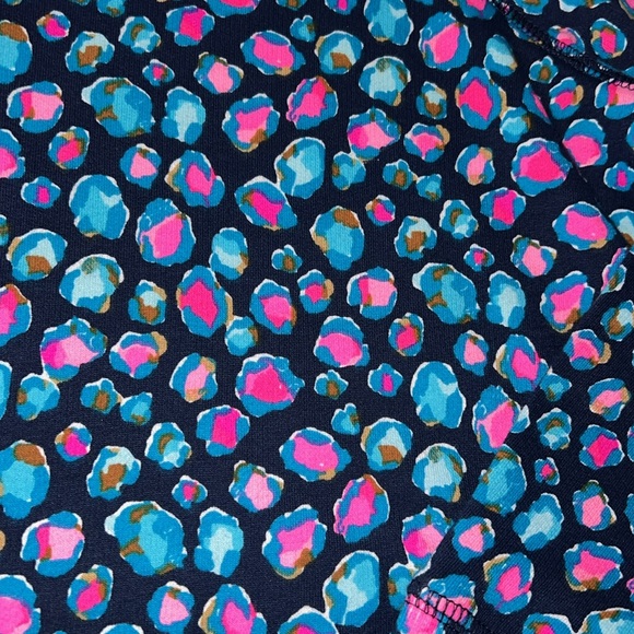 Lilly Pulitzer girls mini beachcomber dress Seabreeze blue low tide navy spotted - Picture 7 of 12